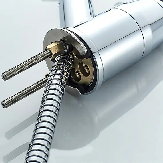 Смеситель для кухни с выдвижной лейкой с душем Ledeme H13 L6013 хром, изображение 6