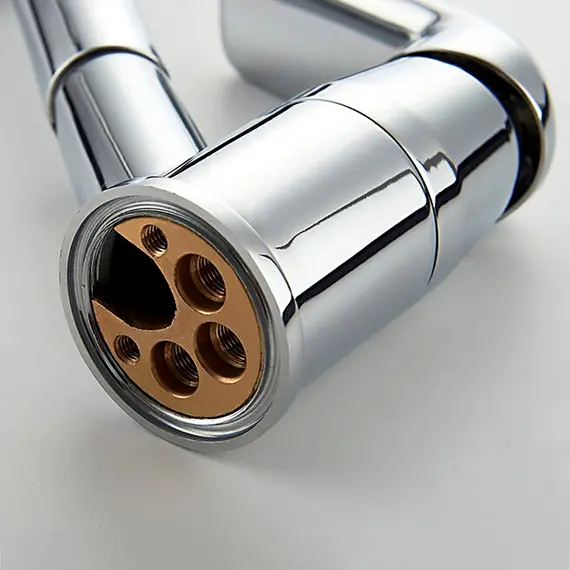 Смеситель для кухни с выдвижной лейкой с душем Ledeme H48 L6048 хром, изображение 11