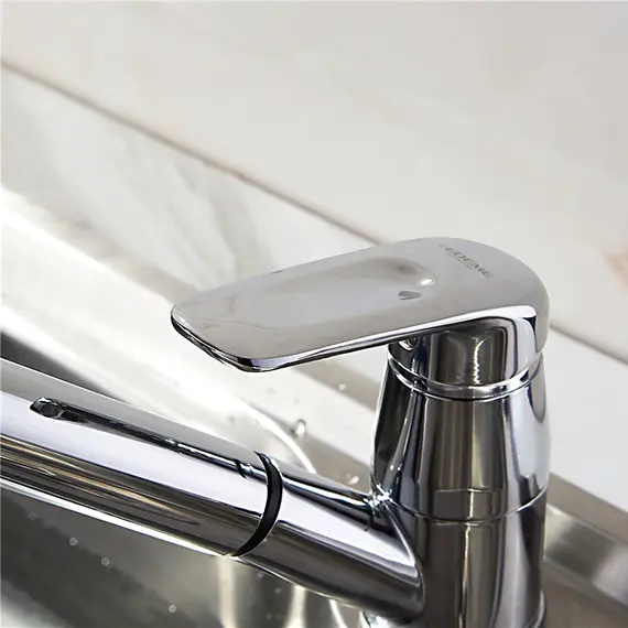 Смеситель для кухни с выдвижной лейкой с душем Ledeme H48 L6048 хром, изображение 6