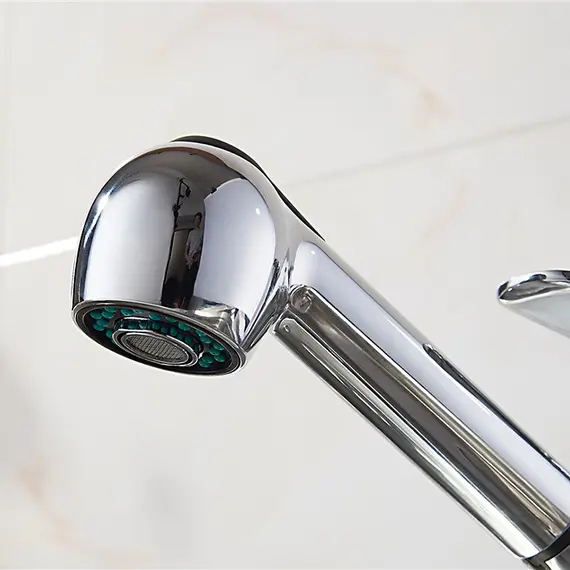 Смеситель для кухни с выдвижной лейкой с душем Ledeme H48 L6048 хром, изображение 7