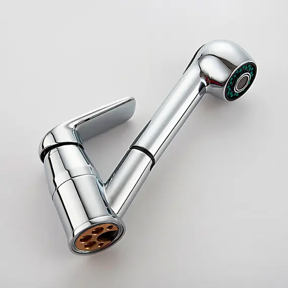 Смеситель для кухни с выдвижной лейкой с душем Ledeme H48 L6048 хром, изображение 9