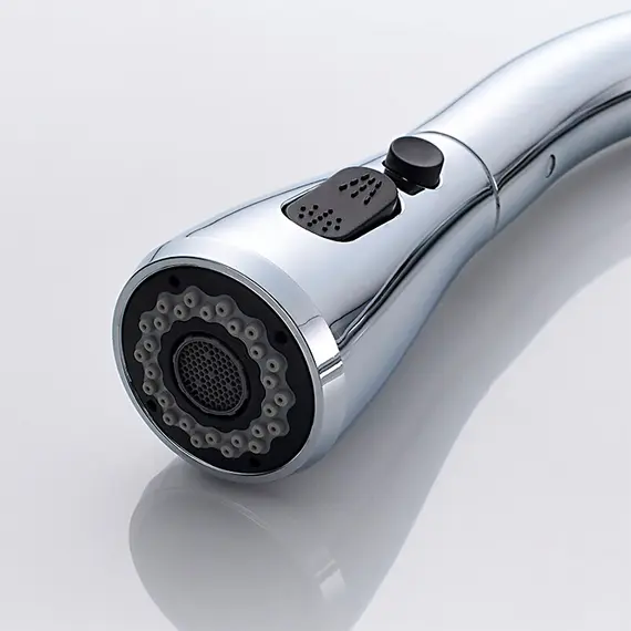 Смеситель для кухни с выдвижной лейкой с душем Ledeme L6155 хром, изображение 9