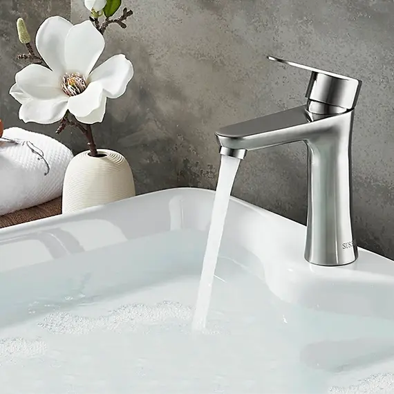 Смеситель для раковины Ledeme R L71002 суперсталь, изображение 4