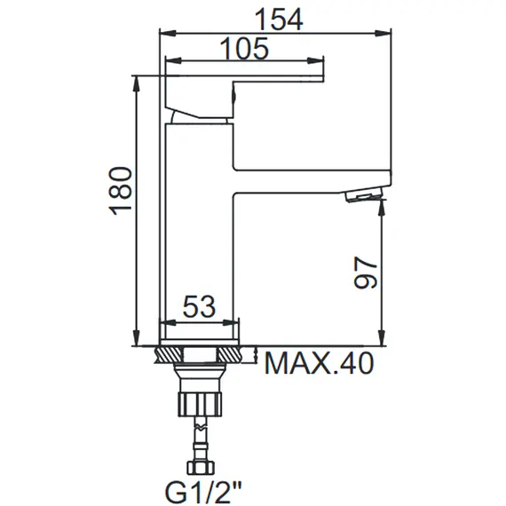 Смеситель для раковины Ledeme H716 L71016 суперсталь, изображение 2