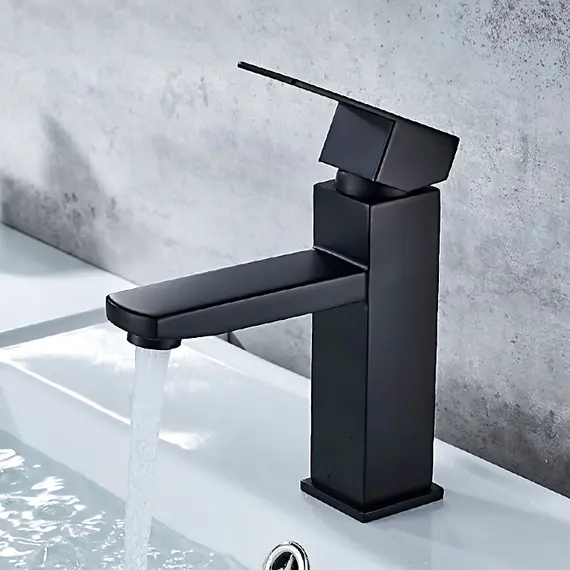 Смеситель для раковины Ledeme R L71033B черный, изображение 4