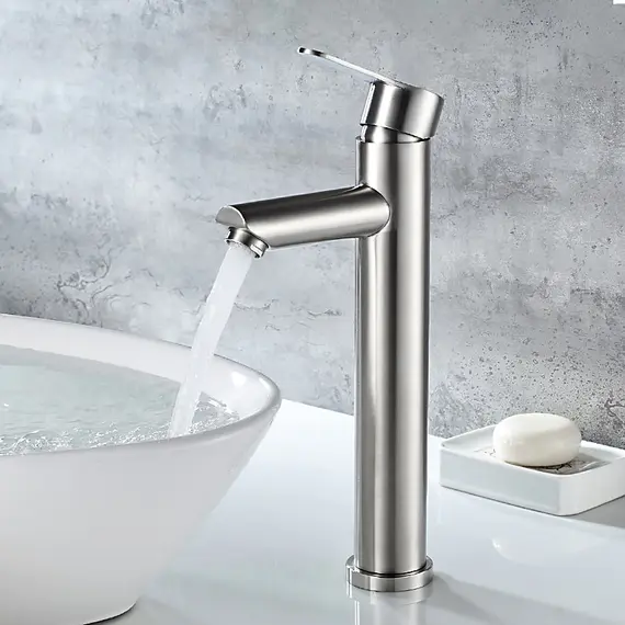 Смеситель для раковины Ledeme R L71103 высокий суперсталь, изображение 9