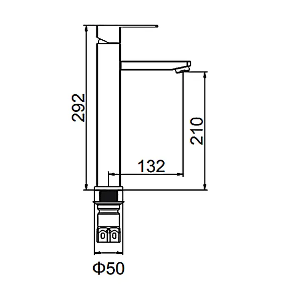 Смеситель для раковины Ledeme H33 L71133 суперсталь, изображение 2