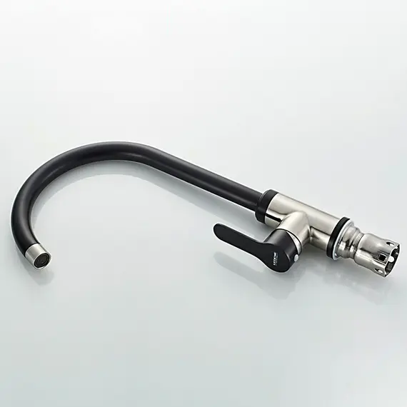 Смеситель для кухни Ledeme L74105B черный черный/суперсталь, изображение 5