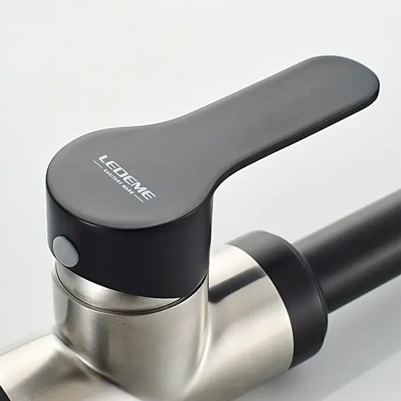 Смеситель для кухни Ledeme L74105B черный черный/суперсталь, изображение 8