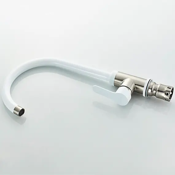 Смеситель для кухни Ledeme L74105W белый/суперсталь, изображение 7