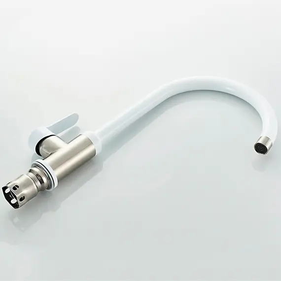 Смеситель для кухни Ledeme L74105W белый/суперсталь, изображение 8