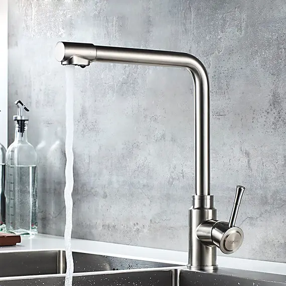 Смеситель для кухни Ledeme L74155-3 суперсталь, изображение 3