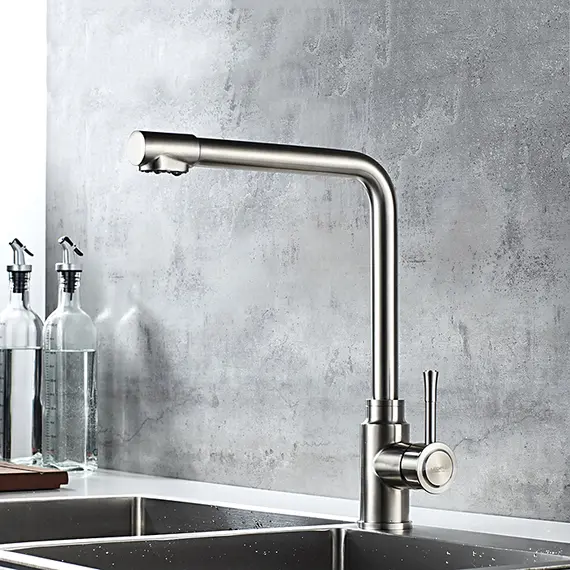 Смеситель для кухни Ledeme L74155-3 суперсталь, изображение 4