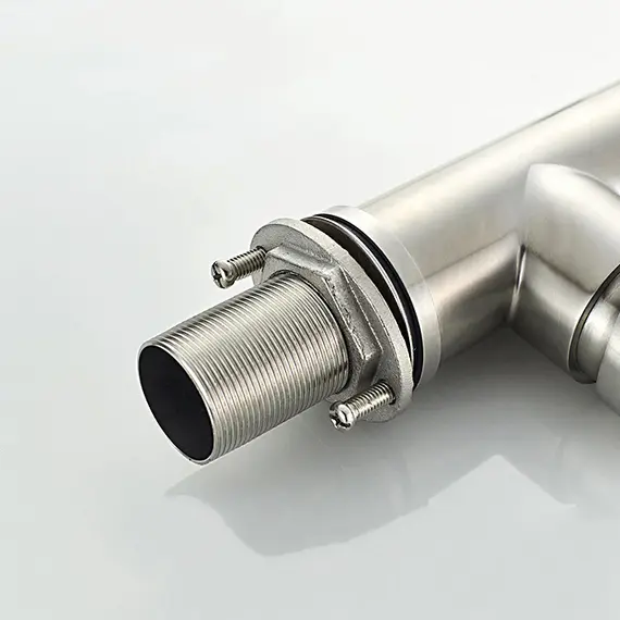 Смеситель для кухни с гибким изливом с душем Ledeme L76005-2 суперсталь, изображение 9