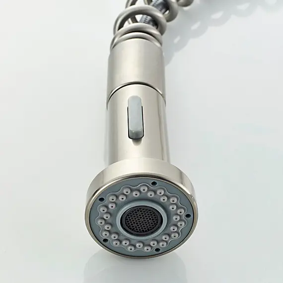 Смеситель для кухни с выдвижной лейкой Ledeme L76005 суперсталь, изображение 7