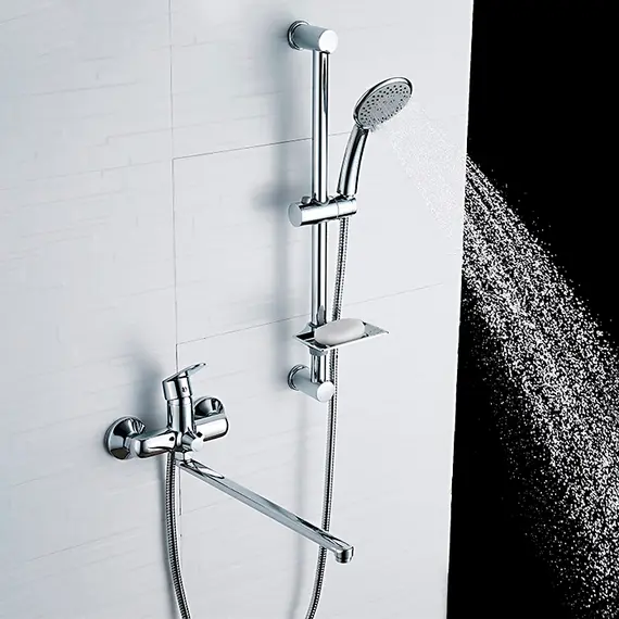 Комплект смесителей 3 в 1 Ledeme R L9022 для ванны, умывальника и душа хром, изображение 21