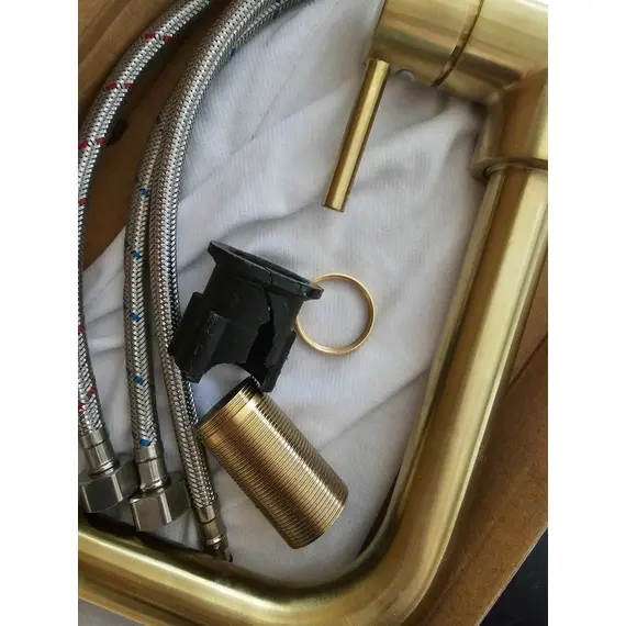 Смеситель для кухни со встроенным краном под фильтр питьевой воды Ledeme L4055Y-3 золотой, Название цвета: Золотой, изображение 12