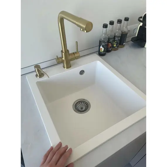 Смеситель для кухни со встроенным краном под фильтр питьевой воды Ledeme L4055Y-3 золотой, Название цвета: Золотой, изображение 8