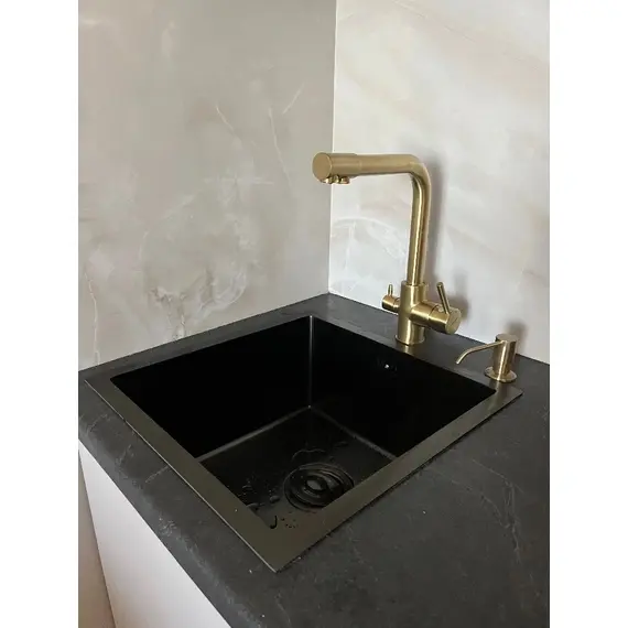 Смеситель для кухни со встроенным краном под фильтр питьевой воды Ledeme L4055Y-3 золотой, Название цвета: Золотой, изображение 10