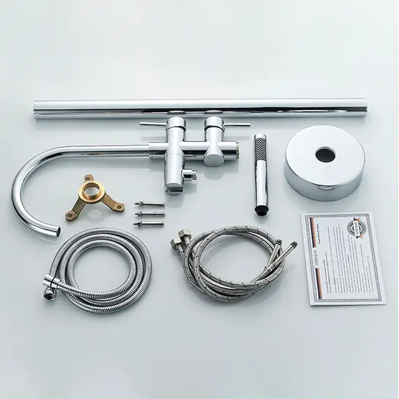 Напольный смеситель для ванны Gerhans K13219 хром, изображение 9