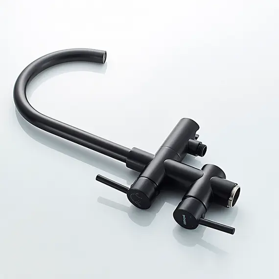 Напольный смеситель для ванны Gerhans K13219B черный, изображение 3