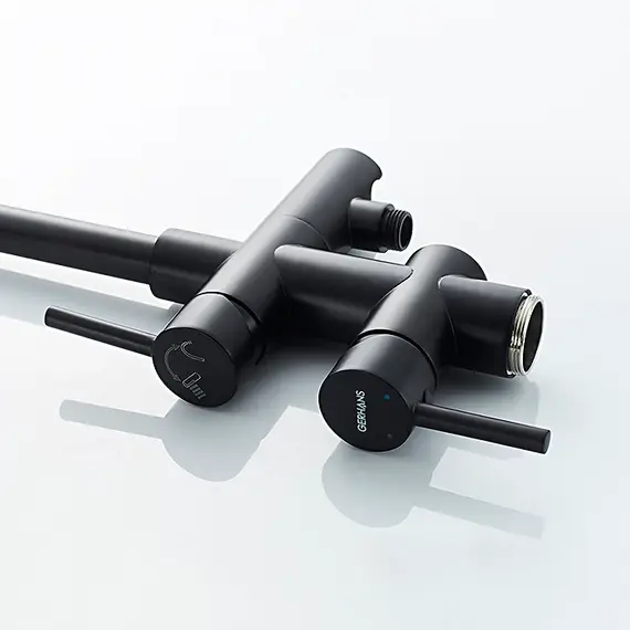 Напольный смеситель для ванны Gerhans K13219B черный, изображение 4