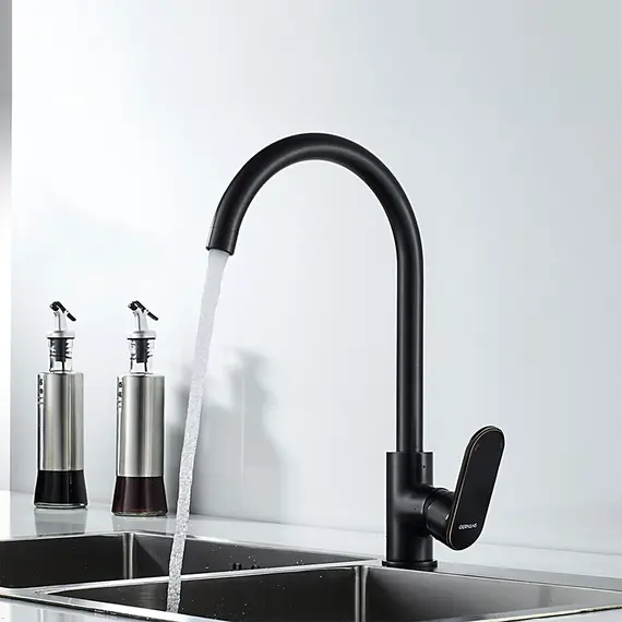 Смеситель для кухни Gerhans K14022T черный, изображение 10