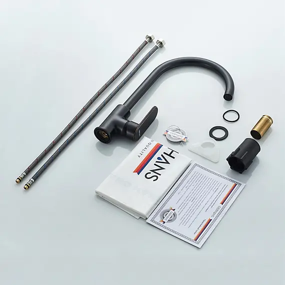 Смеситель для кухни Gerhans K14022T черный, изображение 8