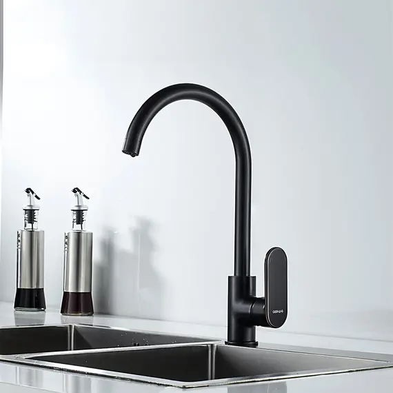 Смеситель для кухни Gerhans K14022T черный, изображение 9