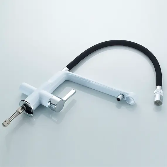 Смеситель для кухни с гибким изливом и встроенным краном под фильтр питьевой воды Gerhans K14 K14090-2 хром, изображение 4