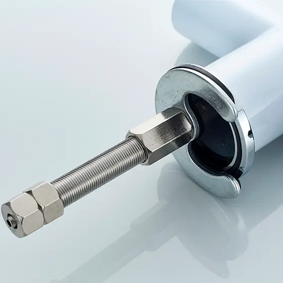 Смеситель для кухни с гибким изливом и встроенным краном под фильтр питьевой воды Gerhans K14090W-2 белый/хром, изображение 6