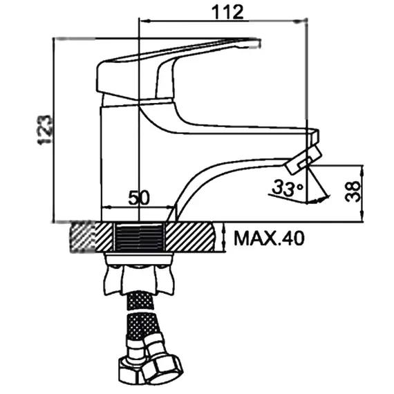 Смеситель для раковины Ledeme H32 L1032 хром, изображение 2
