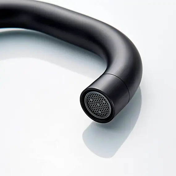 Смеситель для раковины с поворотным изливом Ledeme R L1099B черный, изображение 5