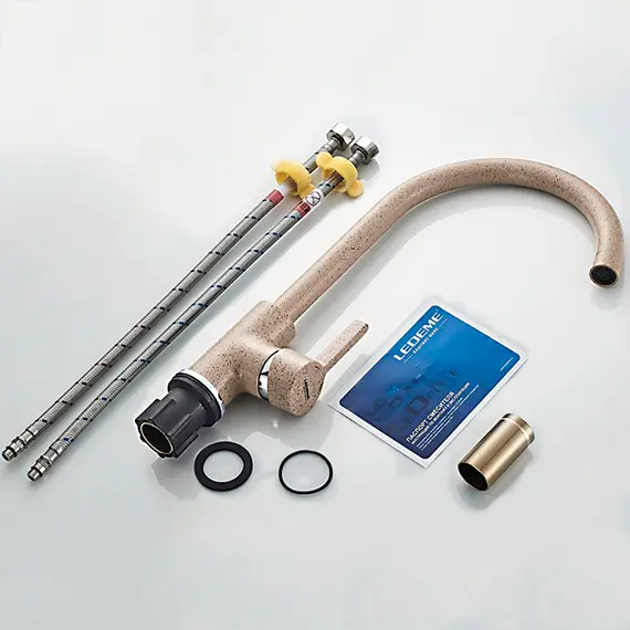 Смеситель для кухни Ledeme L4299-300 бежевый, изображение 8