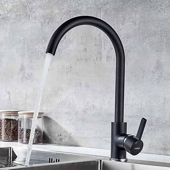 Смеситель для кухни Ledeme R L4299B черный, изображение 3