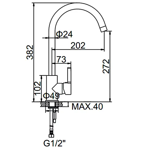 Смеситель для кухни Ledeme L4299W белый, изображение 2