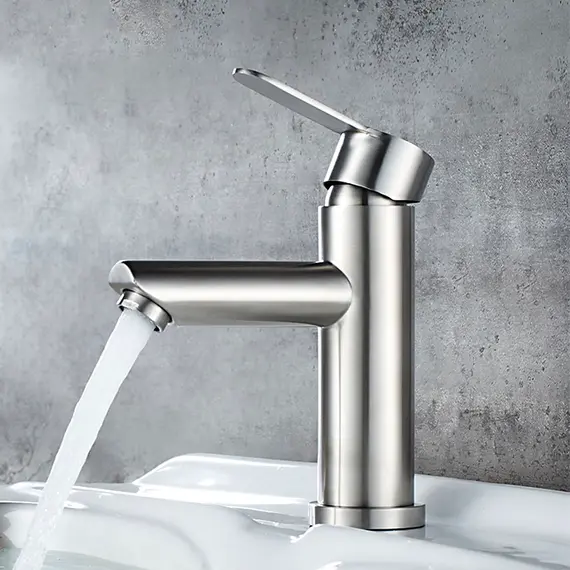 Смеситель для умывальника Ledeme L71003 нержавеющая сталь, изображение 2