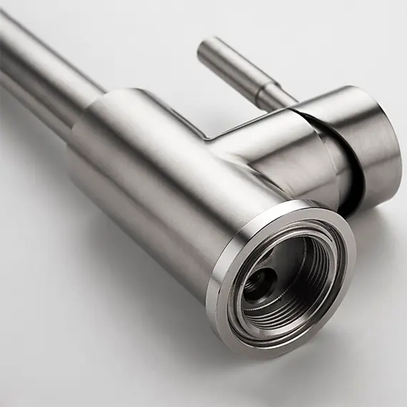 Смеситель для кухни со складным изливом Ledeme L74005 нержавеющая сталь, изображение 9