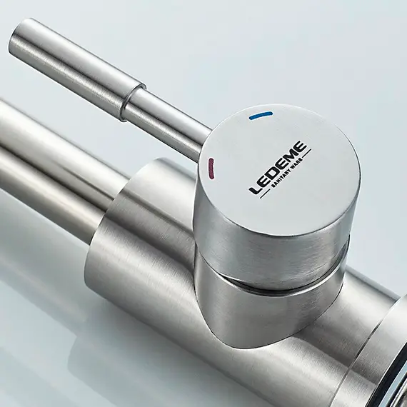 Смеситель для кухни Ledeme L74998A-3 суперсталь, изображение 5