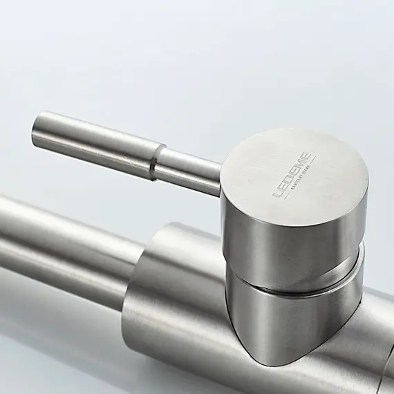 Смеситель для кухни Ledeme R L74998A-4 суперсталь, изображение 4