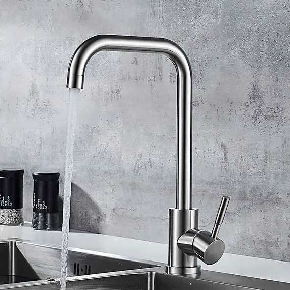 Смеситель для кухни Ledeme R L74998A-4 суперсталь, изображение 8