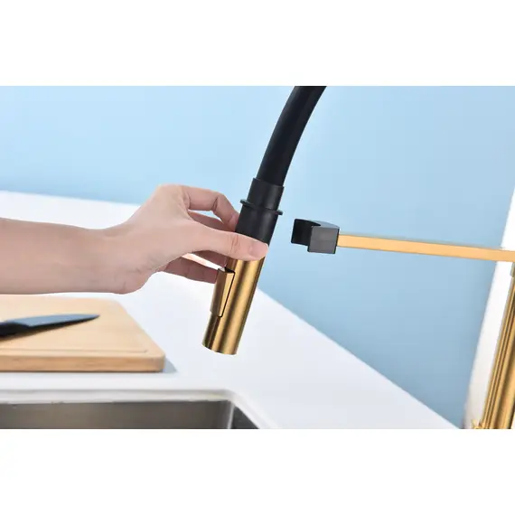 Смеситель для кухни Paulmark Halt Ha214021-BG брашированное золото, изображение 9