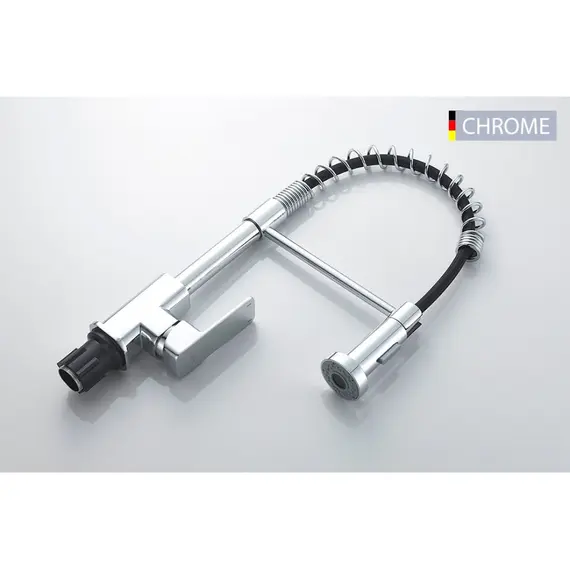 Смеситель для кухни с гибким изливом на пружине Ledeme L4080 хром, изображение 2