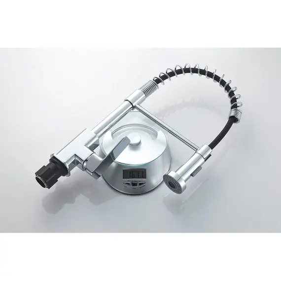 Смеситель для кухни с гибким изливом на пружине Ledeme L4080 хром, изображение 7