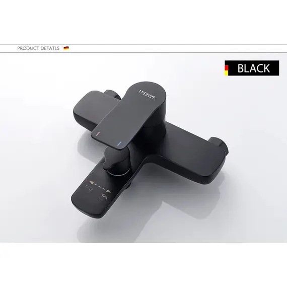 Смеситель для ванны Ledeme L73218B черный, изображение 4