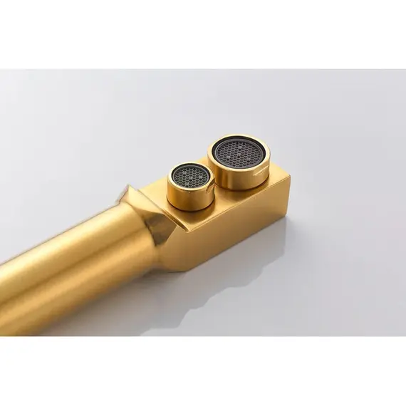 Смеситель для кухни со встроенным фильтром (краном) под питьевую воду Ledeme L4080Y-3 золотой сатин, изображение 4