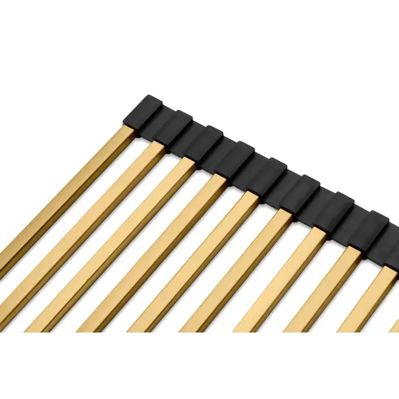 Ролл мат для кухонной мойки, сушилка для посуды Paulmark Step R375-BG брашированное золото 33 x 37 см, изображение 3