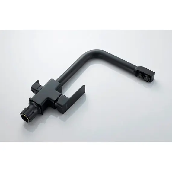 Смеситель для кухни со встроенным фильтром (краном) под питьевую воду Ledeme L4080B-3 черный, изображение 4