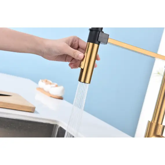 Смеситель для кухни Paulmark Halt Ha214021-BG брашированное золото, изображение 11