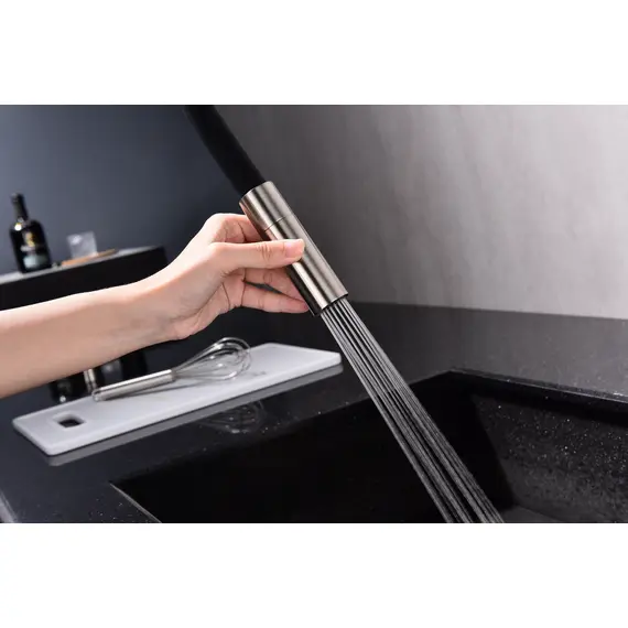 Смеситель для кухни Paulmark Tornado Starke To213402-NI никель с краном для фильтра питьевой воды, изображение 9